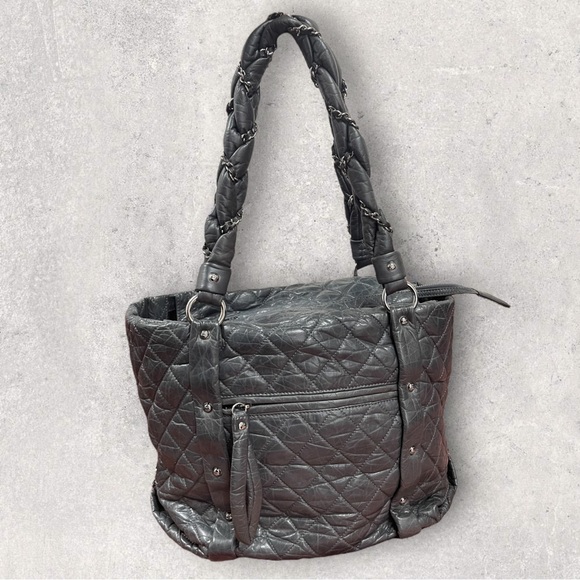 CHANEL Lady Braid Medium Shopping Tote EUC